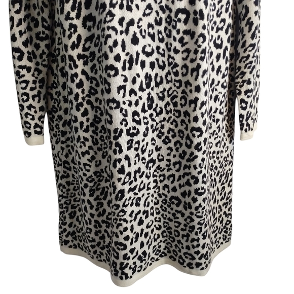 Tessamina Sweater Dress Women's Black White Animal Print Longsleeve Size Medium - Picture 4 of 8